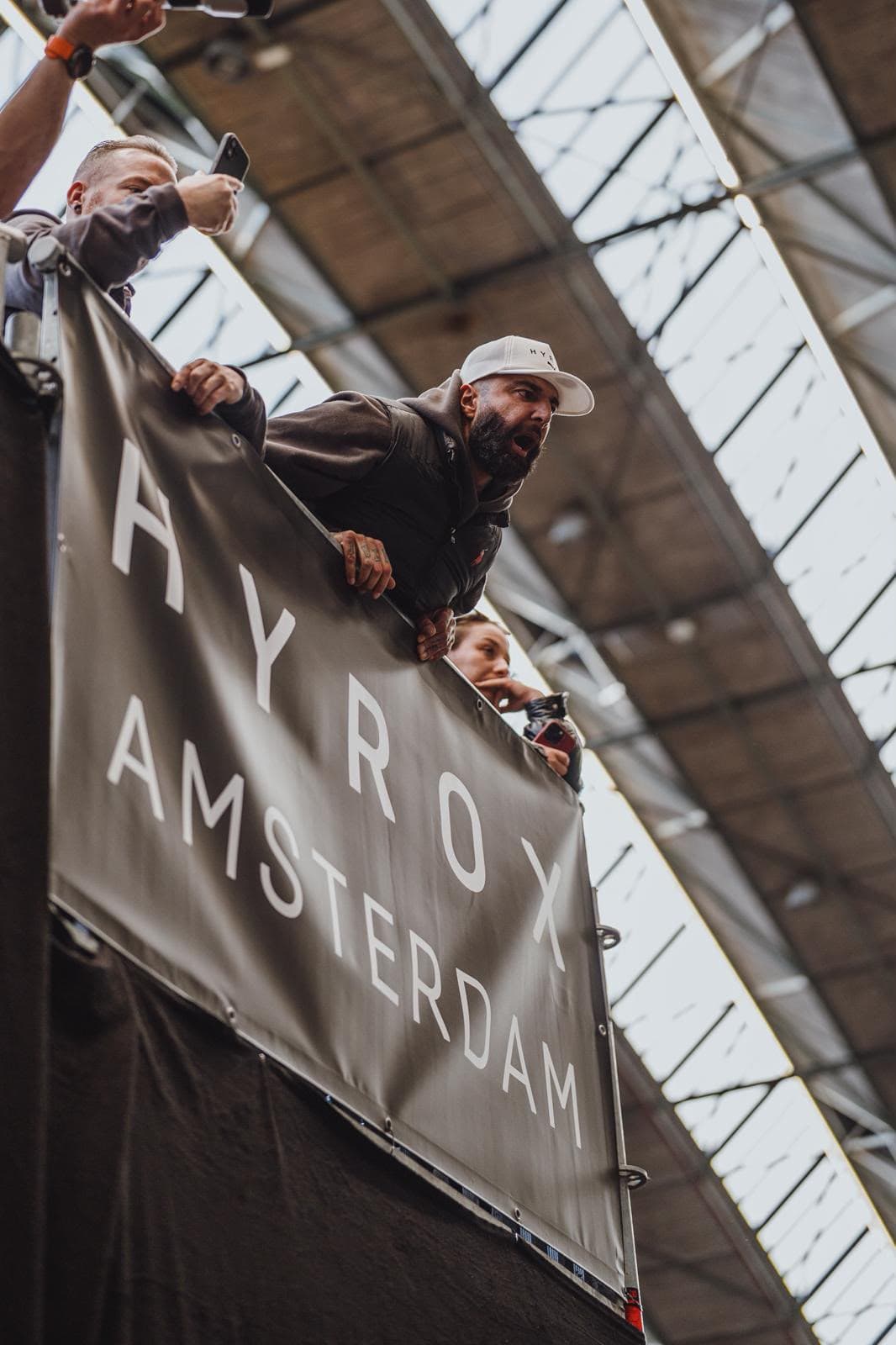 Roman op de tribune bij HYROX Amsterdam